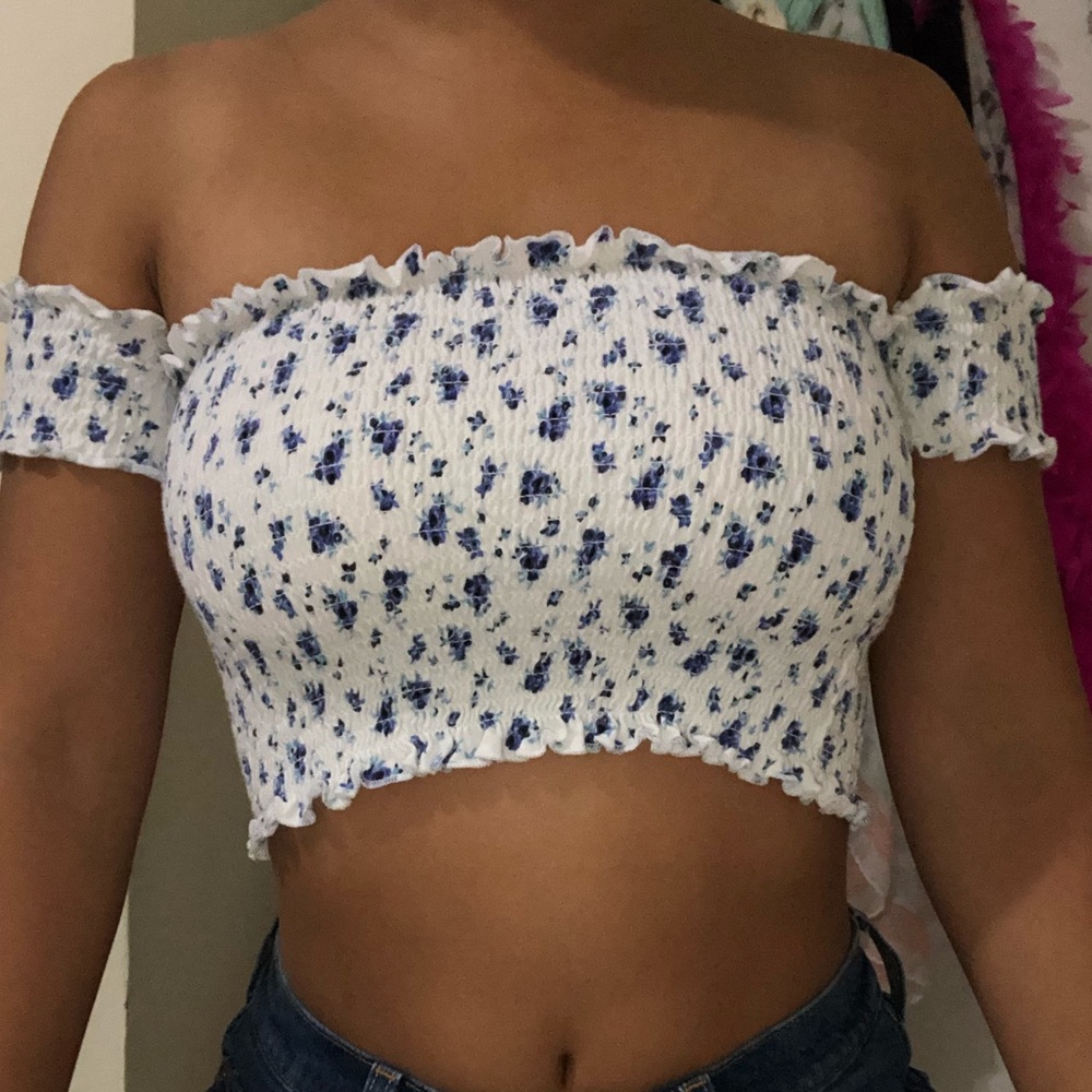 Floral off the shoulder top